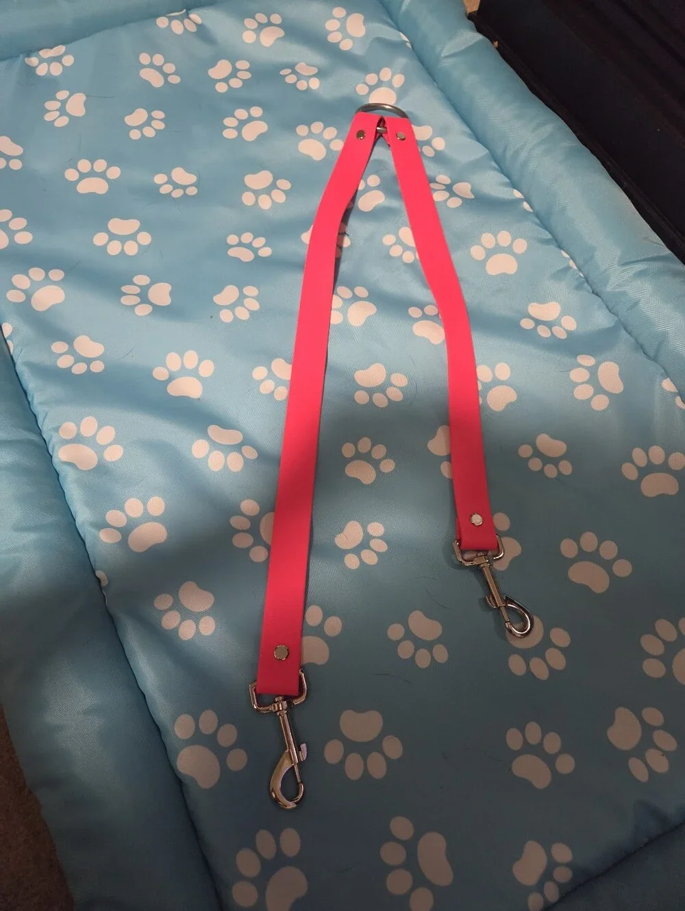 Pink Swivel Clip No Tangle 2 Way Leash Extender, Biothane